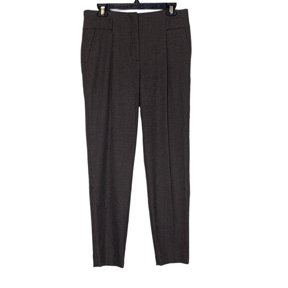 Zara Basic brown houndstooth high waisted pleated pants size Medium - Picture 6 of 7